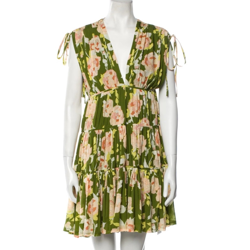 REBECCA TAYLOR: Wild Peony Floral Tiered Minidress